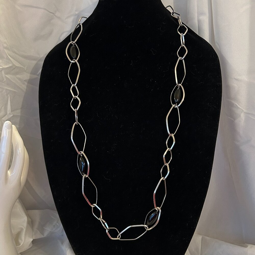 Onyx Stainless Steel Necklace by Simona Colllini